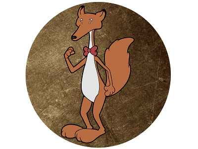 Fox animal bow tie character design childrens book fox