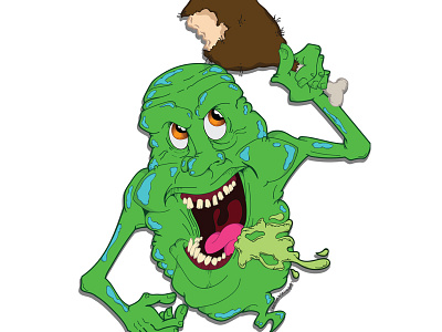 Ghostbusters - Slimer adobe illustrator character design character designer ecto 1 ghost ghostbuster ghostbusters slime slimer