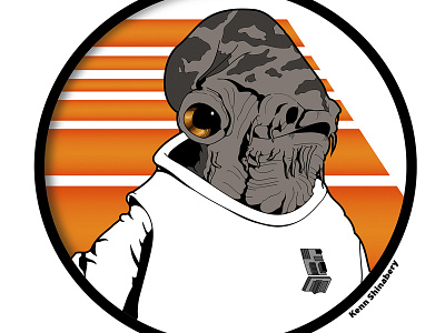 Star Wars - Admiral Ackbar admiral ackbar adobe illustrator alien force force awakens rebel alliance star wars the empire vector graphic