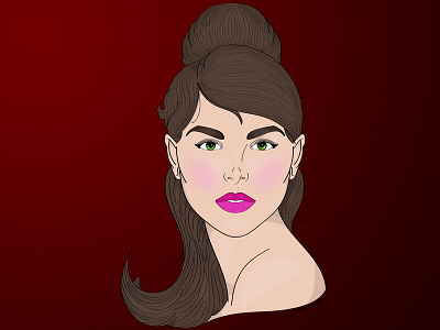 Beauty Queen adobe illustrator beauty editorial illustration fashion illustration girl lady portrait vector wacom woman