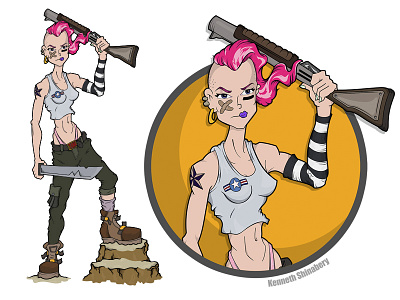 Tank Girl: Code Pink character design character designer comic comicbook hero lori petty movie tank girl warrior