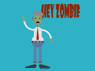 Hey Zombie apokolypse guy living dead office tie walking dead zombie