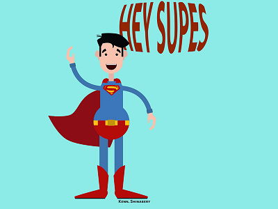 Hey Supes comic book comics dc comics hero human man super hero superman vector graphic