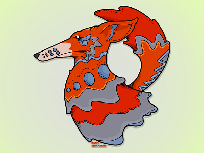Red Fox animal character design cintiq colorful fox oaxacan wacom