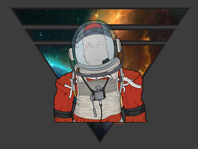 Major Tom astronaut concept art david bowie galaxy logo major tom outspace space space suit spaceman stars vector art