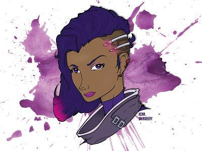 Overwatch: Sombra 2.0 (VECTOR GRAPHIC) adobe illustrator blizzard entertainment character art character design concept art game art game artist illustrator mobilestudio pro overwatch sombra vector graphic wacom