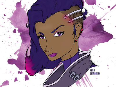 Overwatch: Sombra 2.0 (VECTOR GRAPHIC) blizzard blizzard entertainment character art character design game art game artist gamer overwatch sombra video game