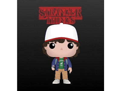 FunkoPop: Stranger Things Dustin character design dustin fan art funko funko pop netflix product design stranger things toy vector art vector graphics vector illustration vectornator