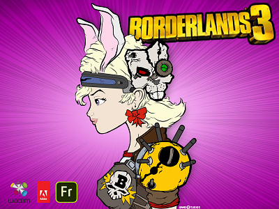 Adobe Fresco: Borderlands 3 adobe character design game art game artist tiny tina wacom