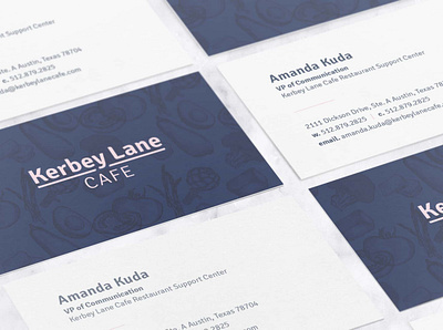 Kerbey Lane Business Cards brand design business card design logo design