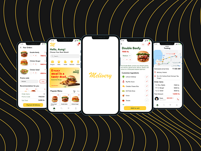 Mclivery - Food Delivery App | UI Design app branding design ui ux