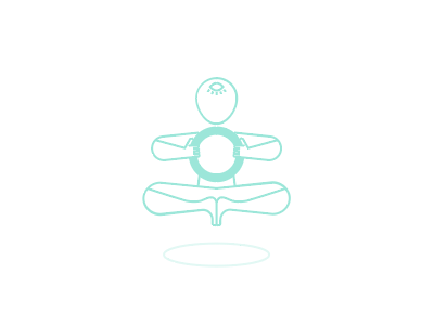 The enlightened one. guru levitate minimal person zen