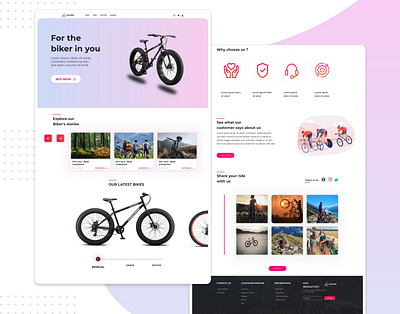 Roar Bikes Landing page design landingpage ui uidesign uiux ux uxdesign