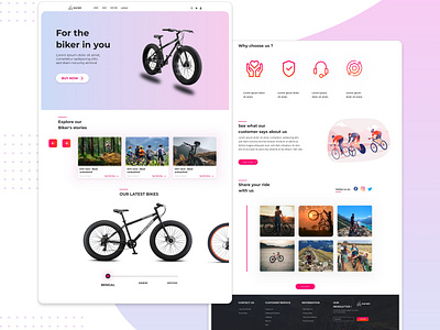 Roar Bikes Landing page