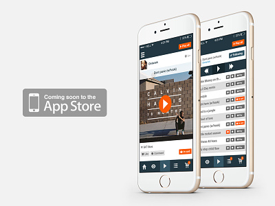Music App app design ios 8 iphone 6 mobile app music app