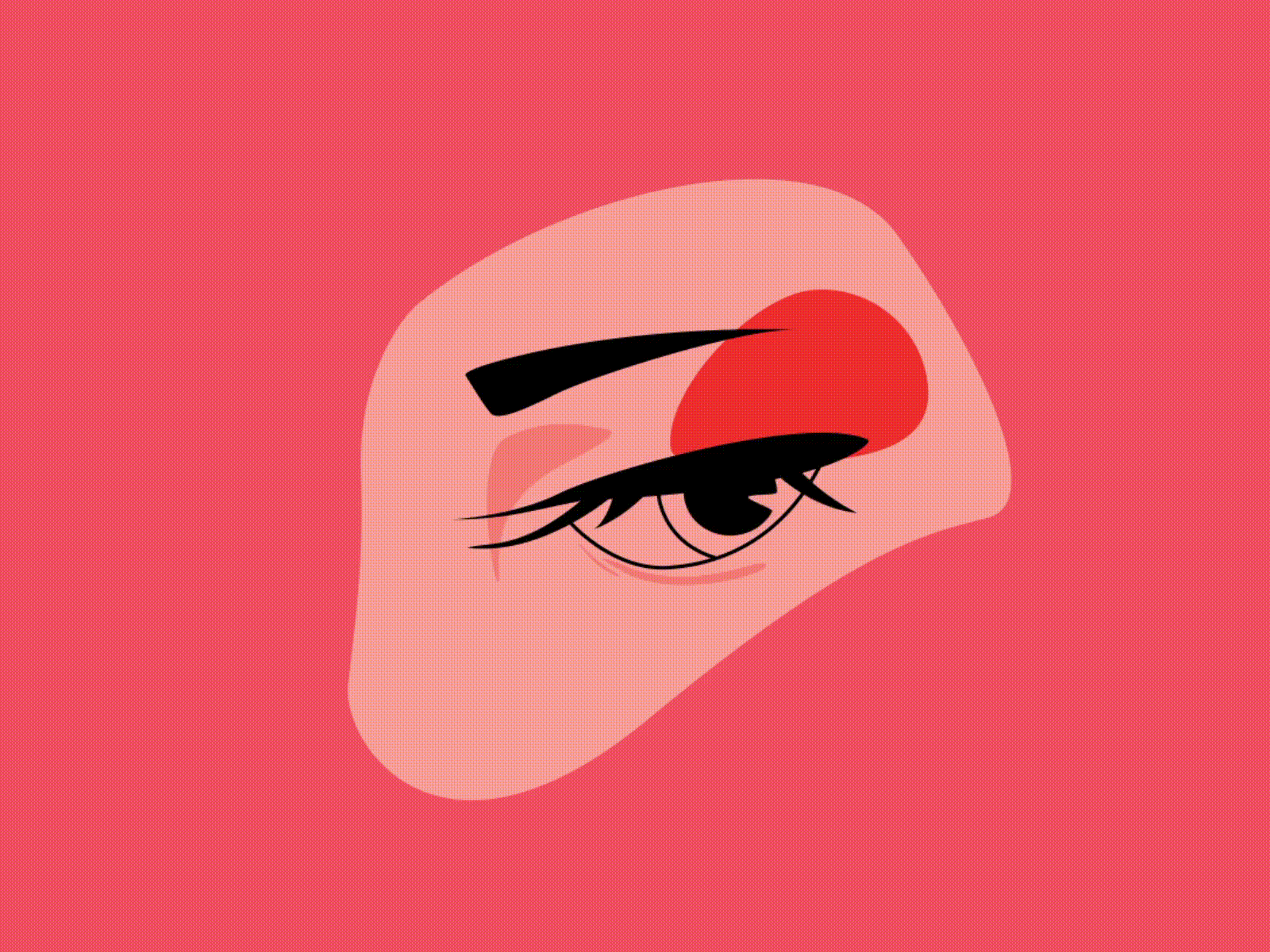 Eye makeup animation design illustration