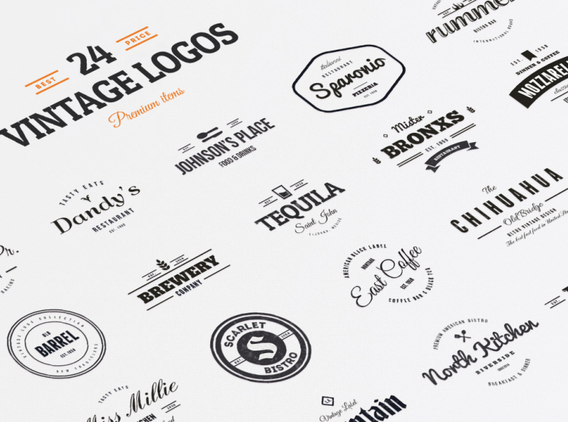 Vintage Logo / Retro Label & Badges by Design District on Dribbble