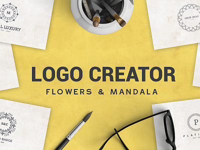 Download Logo Creator Flowers Mandala By Design District On Dribbble