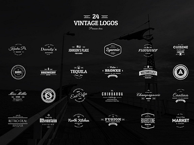 Vintage Logo / Retro Badge badge beer clothing grill hipster label logo logos restaurant retro t shirt vintage