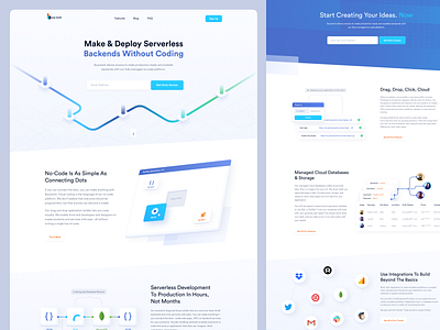 busywork.co — Landing Page 3d app backend branding busywork clean cloud coding database deploy design drag drop illustration landingpage nocode npw storage ui ux