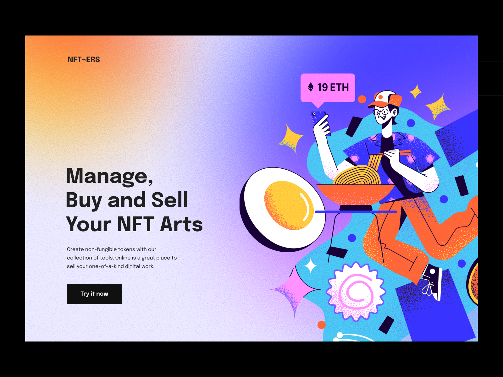 NFT Art Platform ⌁ Landing Page by Nur Praditya for Morva