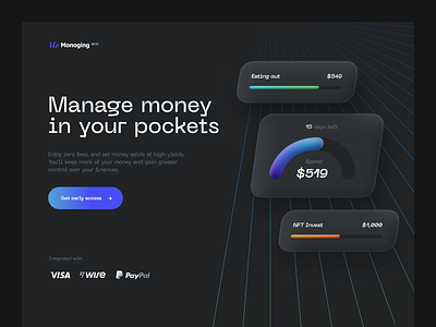 Finances App Landing Page