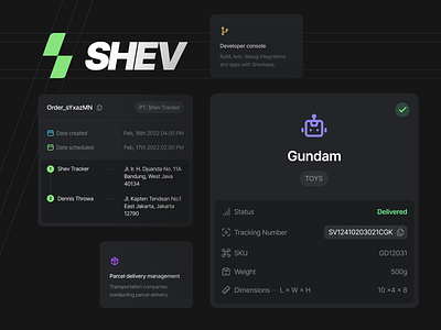 Shev ⌁ Logistic Dashboard & Branding
