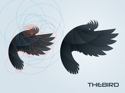The Bird bird branding circle grid guideline logo modern npw thebird