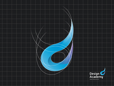 Design Academy Logo Guideline academy blue branding circle design drop guideline identity logo mark modern npwstudio