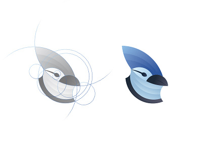 Blue Bird - Logo Design bird bluebird branding circle grid guideline logo modern npw