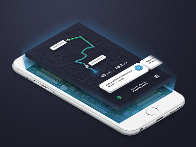 Trip Guide App - Isometric