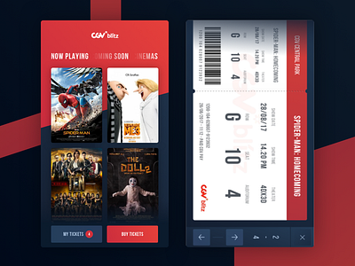 CGV Blitz - Redesign App Concept app application blitz cgv cinema film ios mobile movie ticket