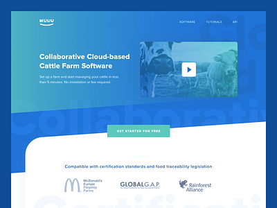 Muuu Cloud System - Landing Page