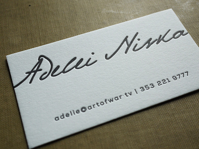 Adelei Niska letterpress minimal print simple typography