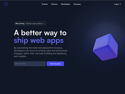 Hero Section - Landing Page app branding design gradient illustration ui ux