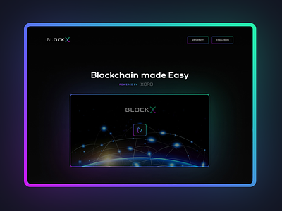 BLOCKX Landing Page agency blockchain branding community crypto dark theme design landingpage ui uideisgn user ux