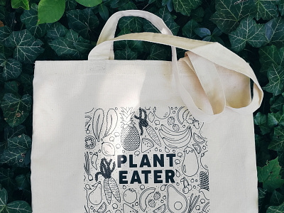 Plant Eater: Tote Bag fruits illustration product design tote bag vegan vegetables vegetarian
