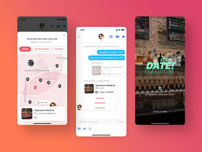 TinderDate: a new feature for Tinder app date figma love map tinder ui ux