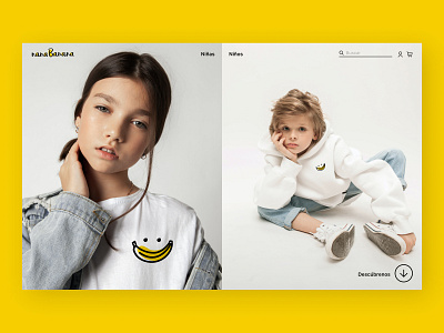 Nana Banana web clothing clothing brand ecommerce fashion figma ui uiux ux web