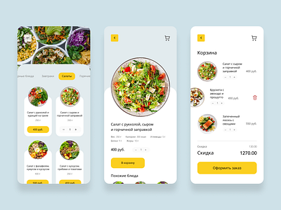 Мобильно приложение для доставки еды app design ui ux