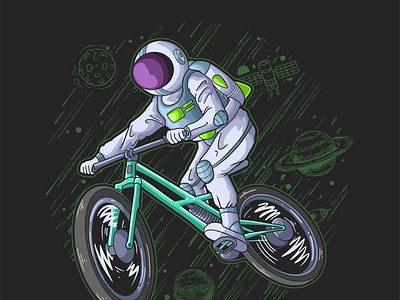 astronaut ride bicycle