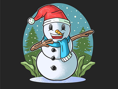 Cute Snowman Dab artwork christmas dab dabbing illustration snowman