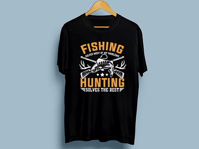 Fishing and hunting lover design fishing fishing lover graphic design hunting illustration typography