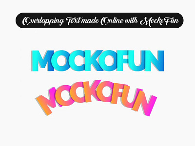 Overlapping Text ❤️️😎 curved text font font design mockofun online text text editor text effect typography typography art