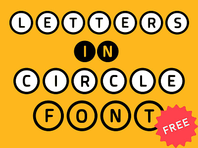 Letters in Circle Font circle font circle letters circled font font font design freebie freebies letters