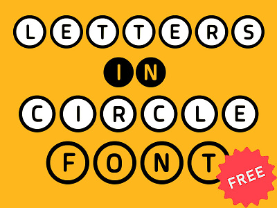 Letters in Circle Font