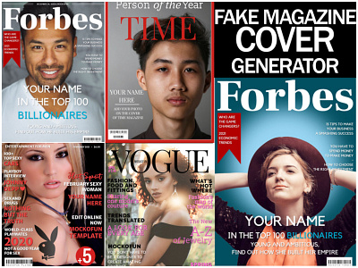 Fake Magazine Covers forbes magazine magazine cover magazine design playboy time vogue