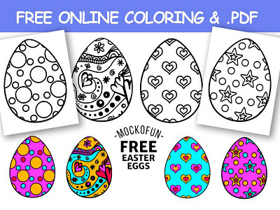 Easter Eggs Coloring Page