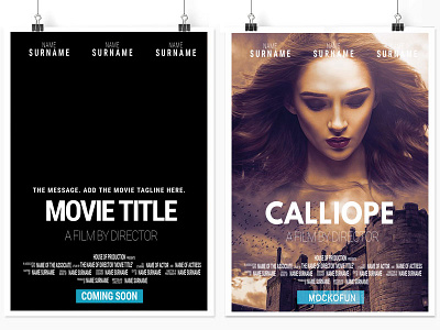 Movie Poster Template design graphic design movie poster movie poster credits
