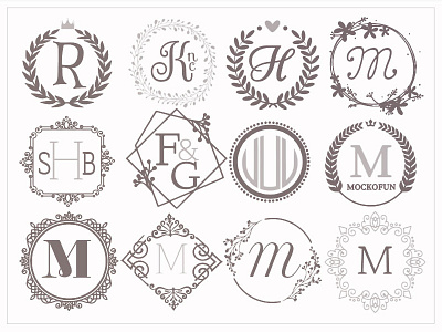 Monogram Ideas design frame illustration logo monogram monogram design monogram logo wreath